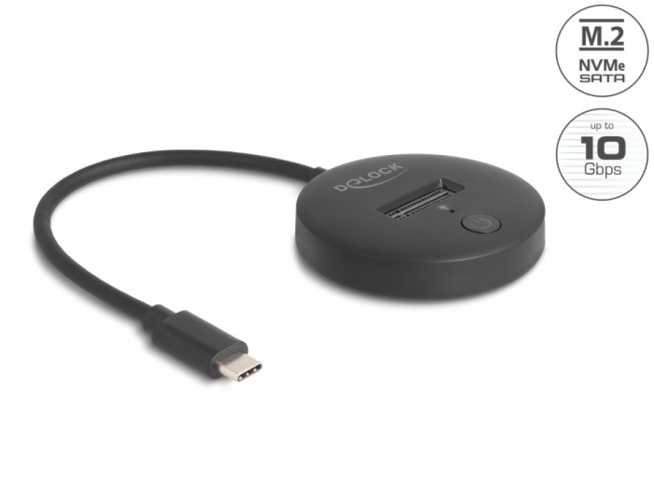 Docking Station Delock USB-C la SSD M.2 NVMe/SATA