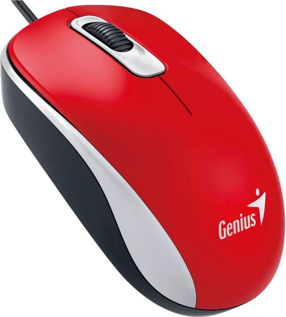 Mouse Genius DX110 Optic 1200dpi Roșu USB - Plug & Play - imagine 1