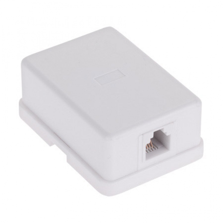 Priza Telefon 6P4C 1 Port Alba | OEM