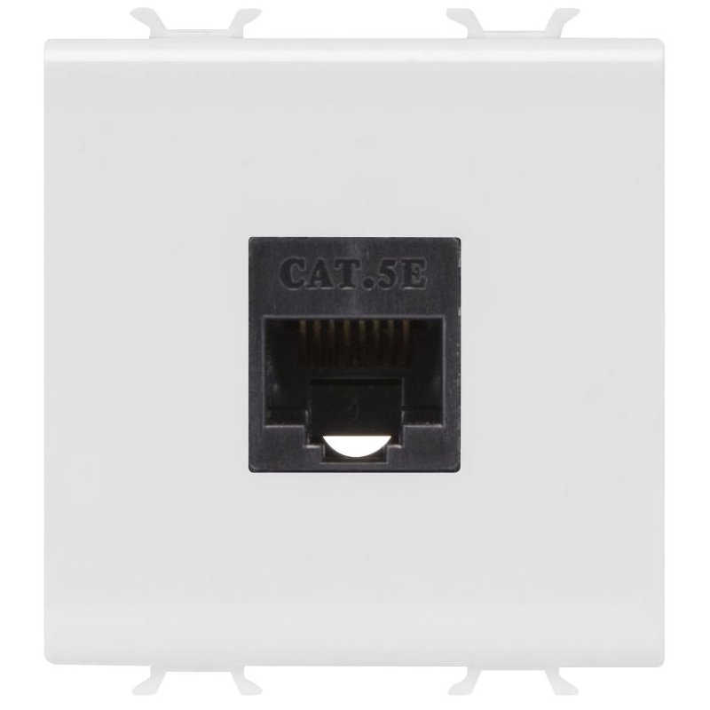 Priză date RJ45 CAT.5E 2 module Gewiss, Alb