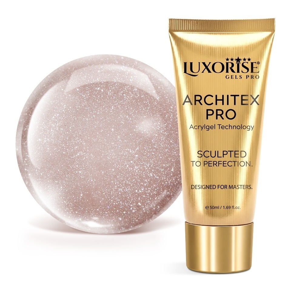 Polygel LUXORISE ARCHITEX PRO - Divine Sheen Collection, Goddess Effect, 50ml
