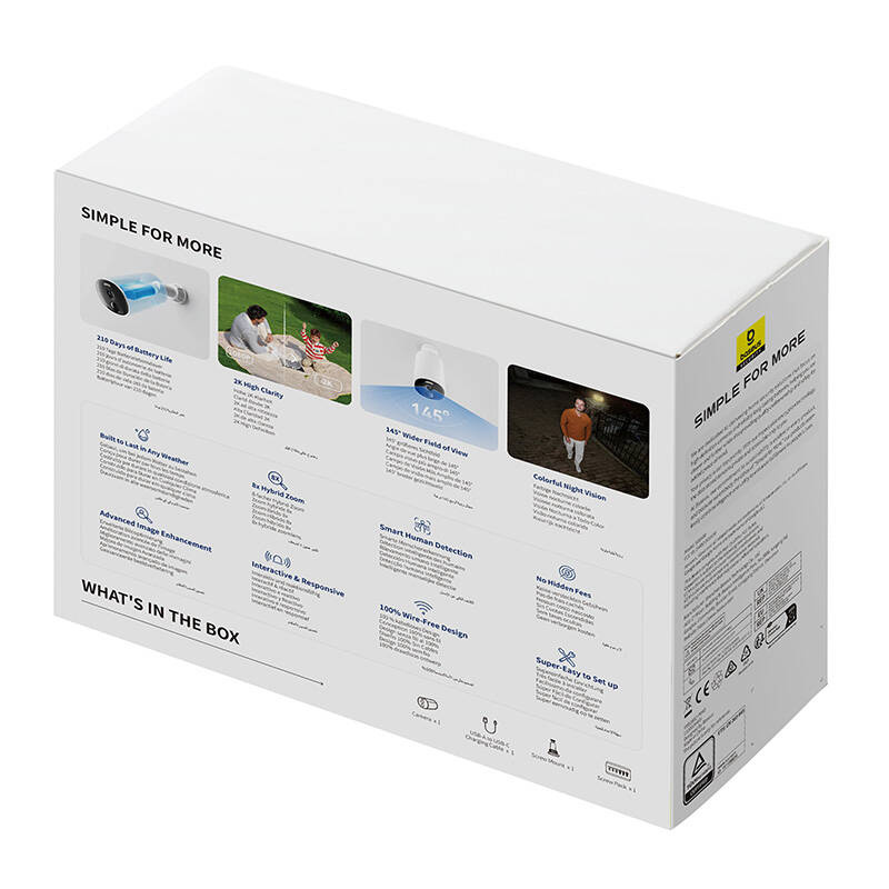 Camera Exterior BASEUS B1 2K Alb - Supraveghere Inteligentă - imagine 7