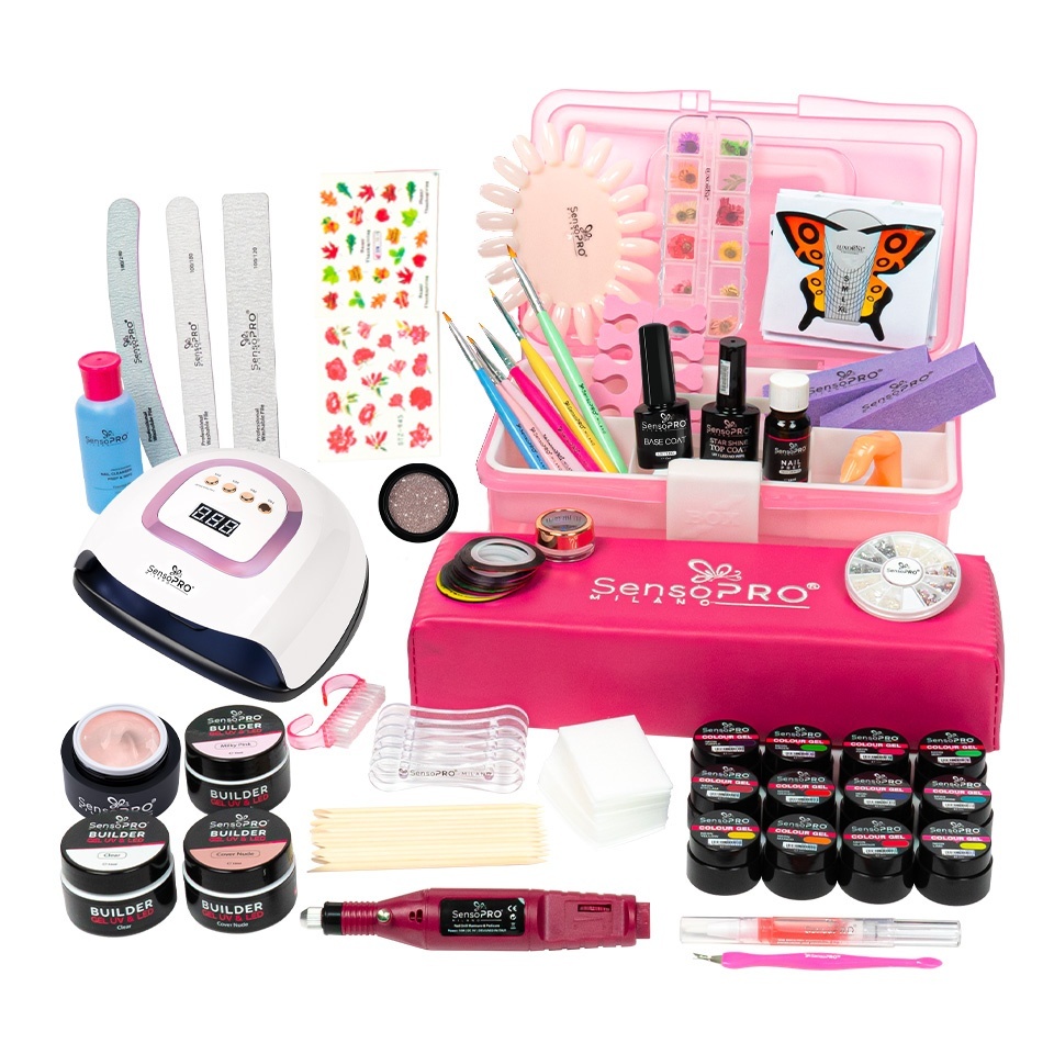 Kit Unghii Gel SensoPRO Milano 15ml + Lampă UV 140W - imagine 2