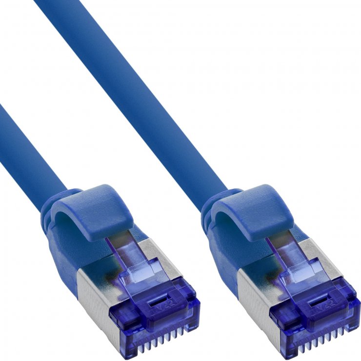 Cablu Patch Slim Cat.6A S/FTP 0.5m InLine Albastru