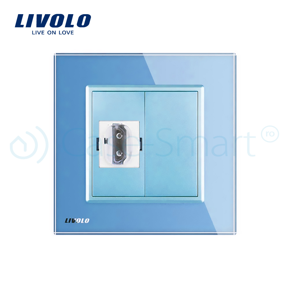 Priză HDMI Livolo cu ramă sticlă | Design modern - imagine 11