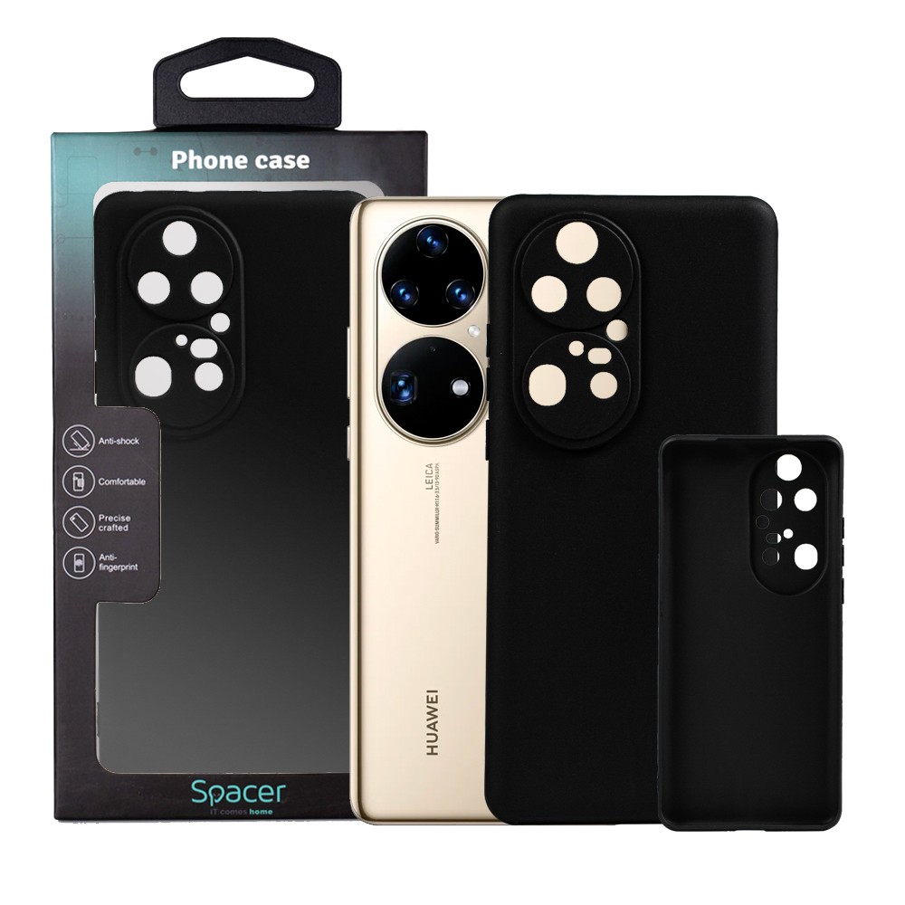 Husă TPU Huawei P50 Pro Spacer - Protecție Flexibilă Neagră