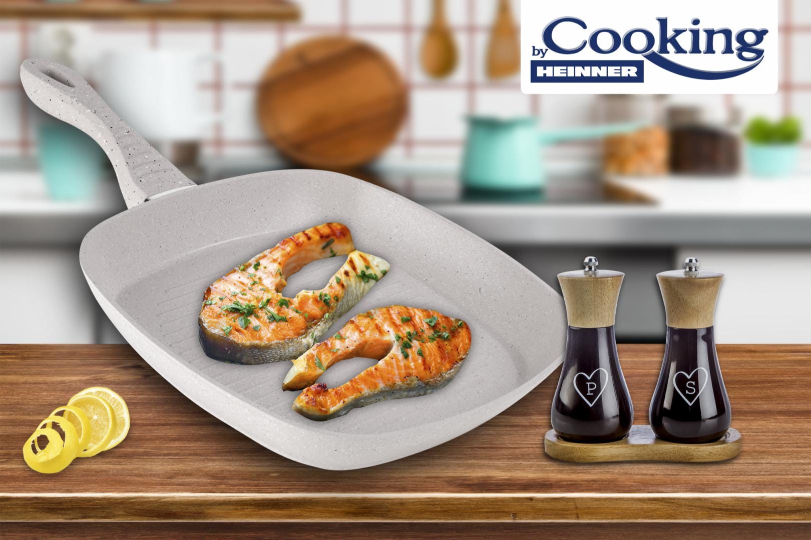 Tigaie Grill Heinner MozaiK 28cm cu Capac | Aluminiu Premium - imagine 8