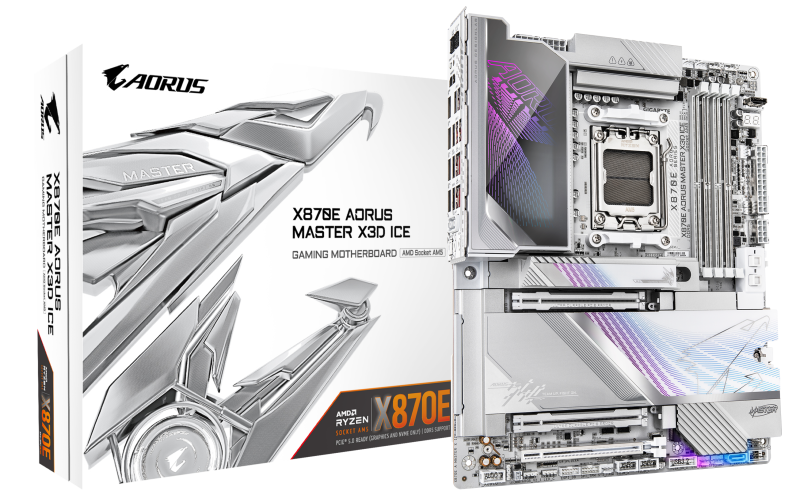 Placă de bază GIGABYTE X870E AORUS MASTER X3D ICE AMD AM5