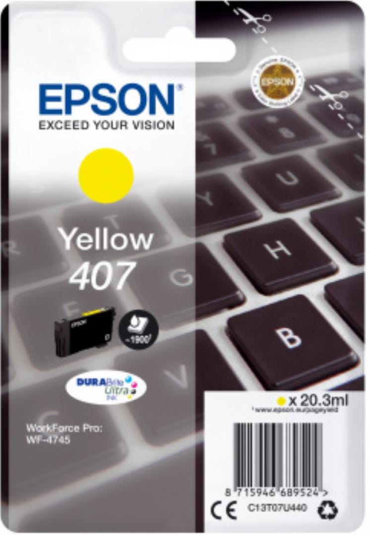 Cartus Original Epson C13T07U440 Galben - WorkForce Pro WF-4745 - imagine 2