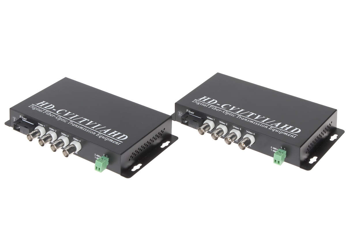 Media Convertor Safer 4x Video + RS-485, 20 KM