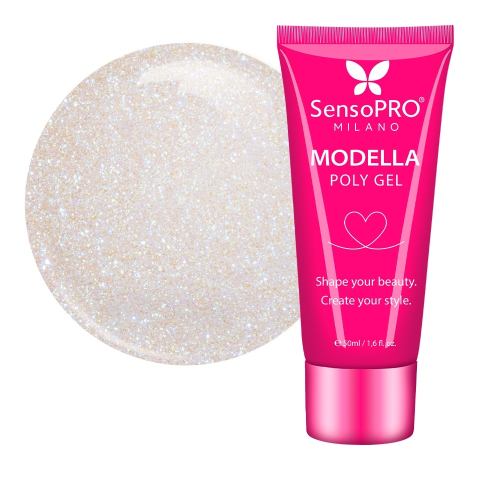 Polygel MODELLA SensoPRO Milano - Crystal Haze, 50ml