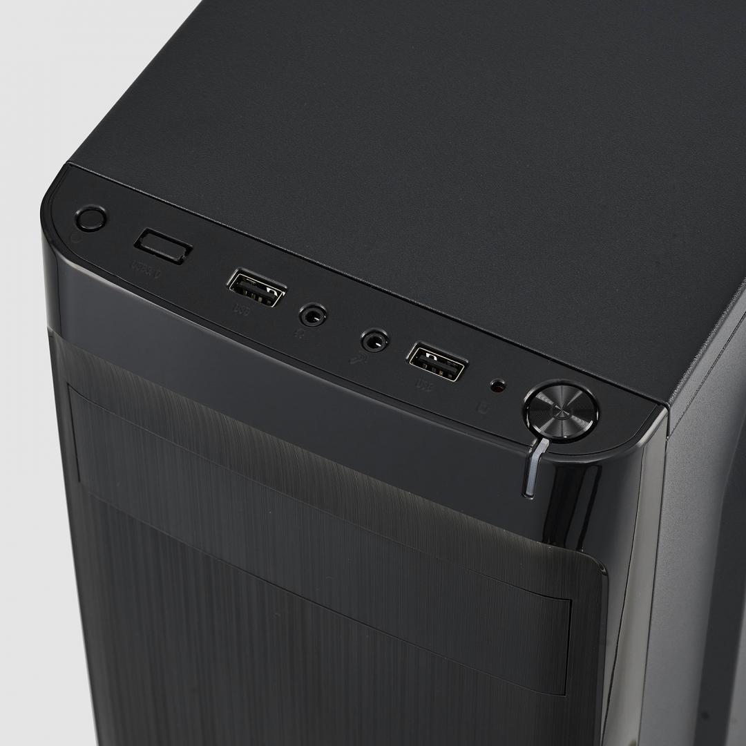 Carcasa PC Serioux CLASSIC Middle Tower ATX Negru - Ventilator Inclus - imagine 2