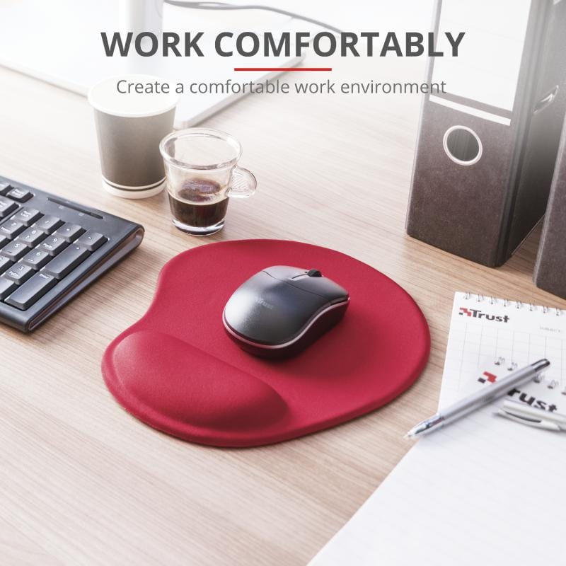 Mouse Pad Trust Big Foot cu Gel - Suport Încheietură, Roșu - imagine 7