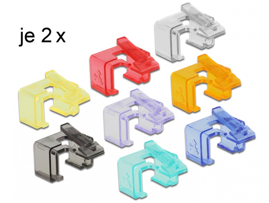 Set 16 mufe RJ45 Delock | Reparare cabluri rețea