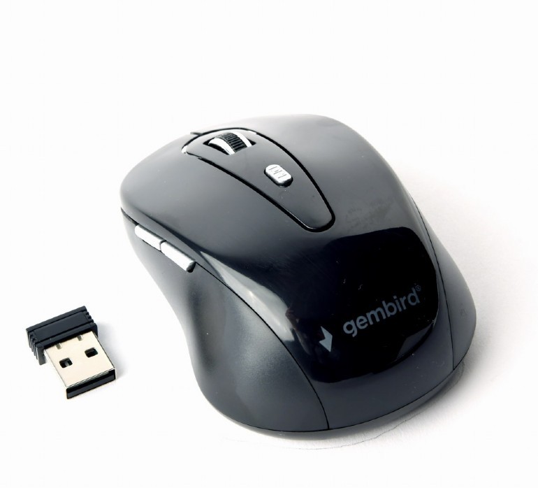 Mouse Wireless Gembird 1600 DPI, 6 Butoane, Ergonomic