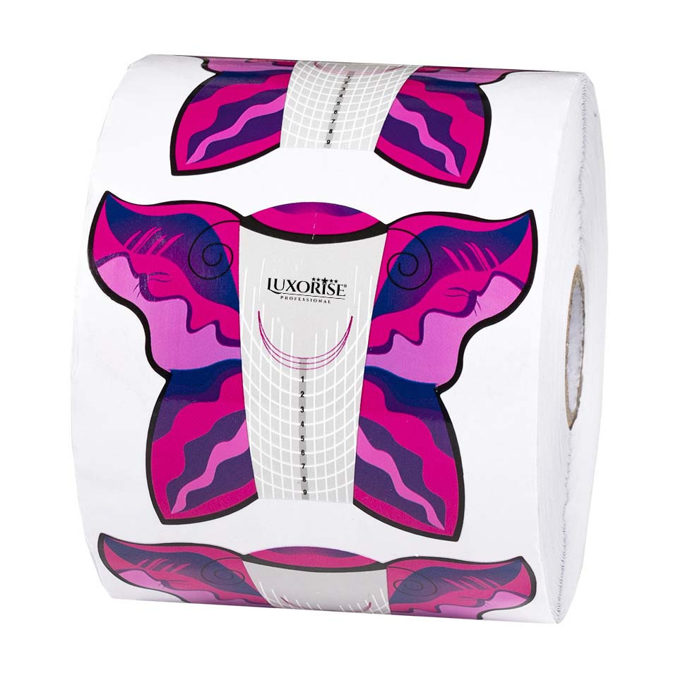 Sabloane Unghii Luxorise, Fluture Fuchsia, 500 buc