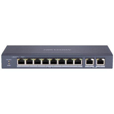 Switch PoE Hikvision 8 Porturi, 300m, Gigabit