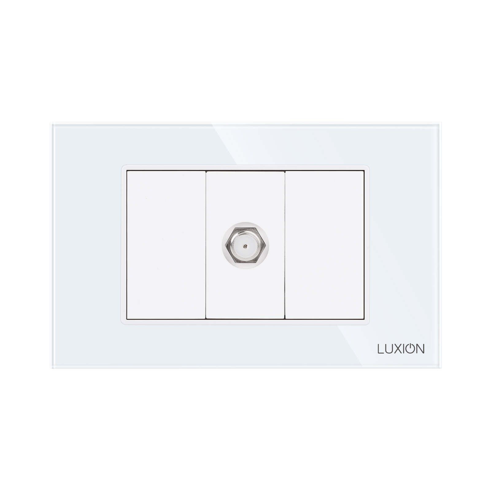 Priza TV Satelit 1M LUXION cu Ramă Sticlă, 3M, IP44 - imagine 2