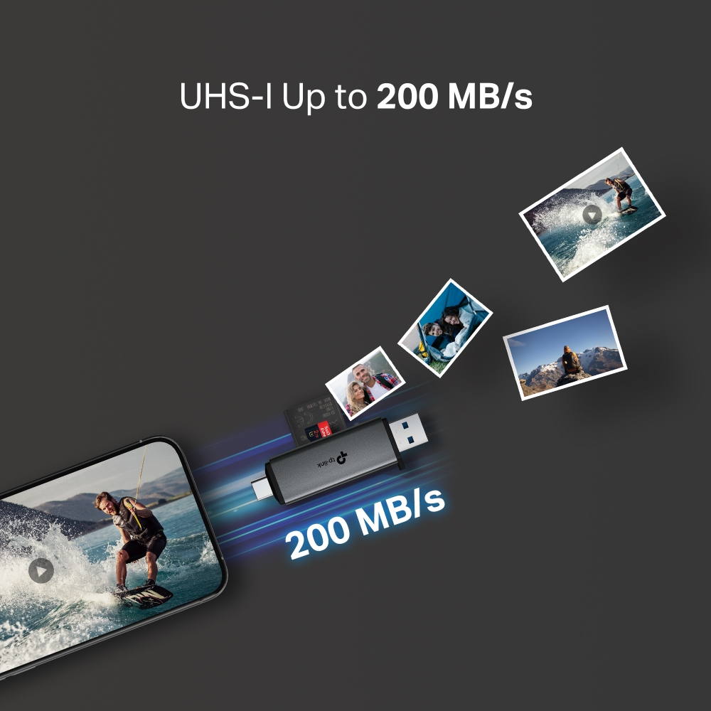 Cititor de carduri TP-LINK UA430D USB 3.0 Type-C și A SD microSD - imagine 5