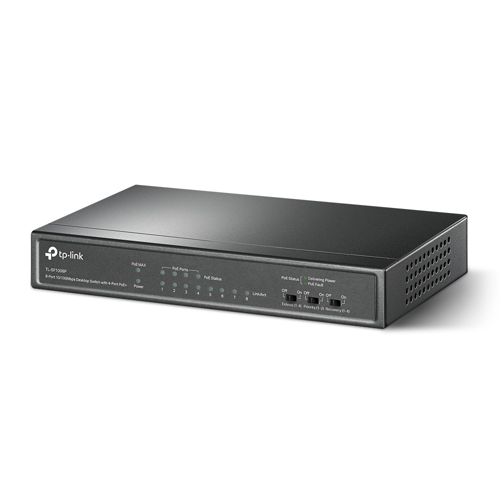 Switch TP-LINK TL-SF1008P 8 Porturi 10/100 Mbps cu PoE - imagine 2