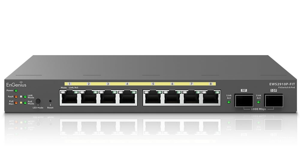 Switch EnGenius PoE+ 8 Porturi - 55W