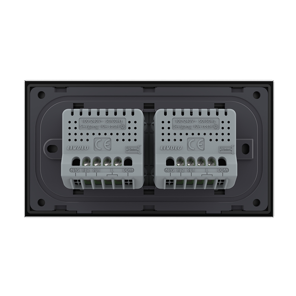 Intrerupator Touch Dublu Livolo, Sticla, 4M - imagine 8