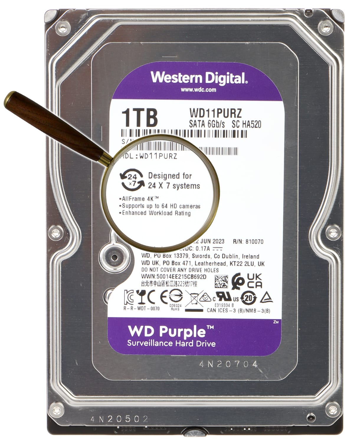 HDD WD Purple 1TB WD11PURZ - Stocare Supraveghere Video 24/7 - imagine 4