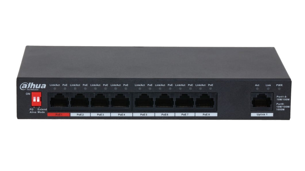 Switch POE Dahua 8 Porturi, 96W Total