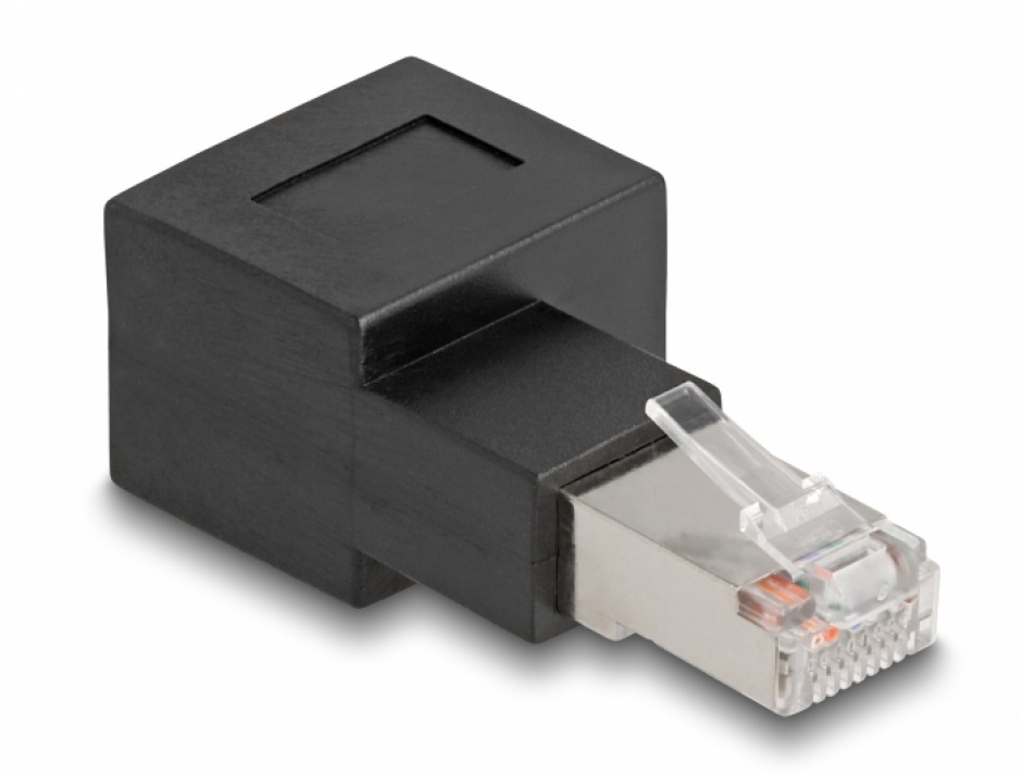 Adaptor RJ45 90° Dreapta Delock, Cat.6A