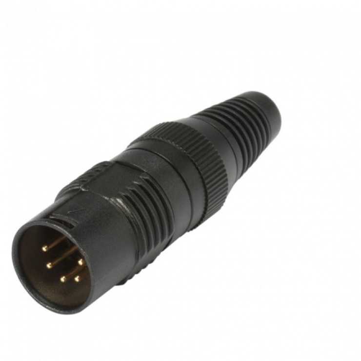 Conector XLR 5 pini Hicon de lipit, calitate audio