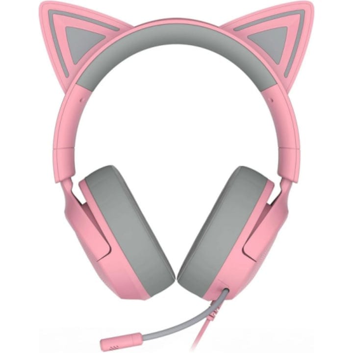 Căsti Gaming RAZER Kraken Kitty V3 X Roz, USB - imagine 3