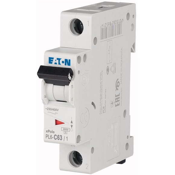 Siguranță automată 1P 63A Eaton C63 curba C