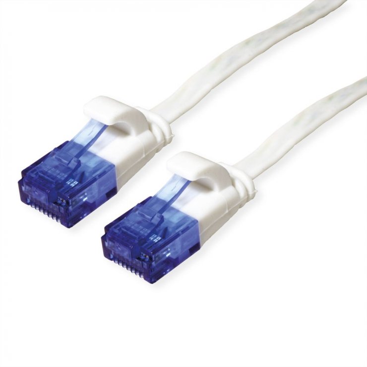 Cablu RJ45 Cat.6A Flat 0.5m Alb Value