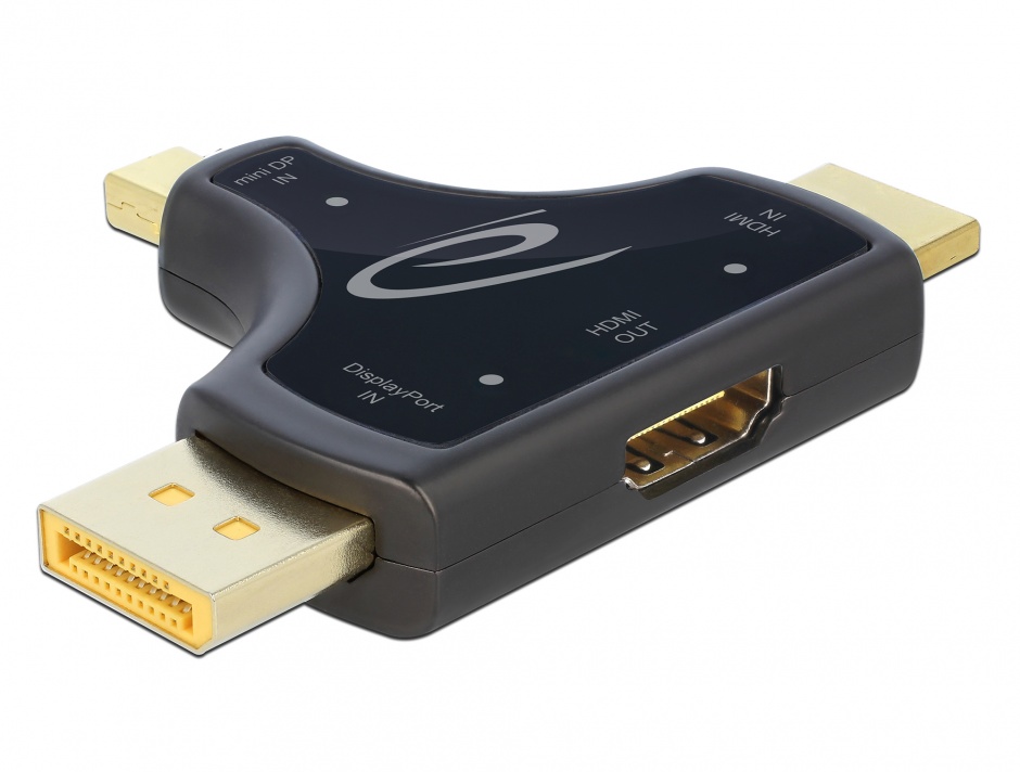 Adaptor Delock 3-in-1 HDMI/DP 4K 60Hz