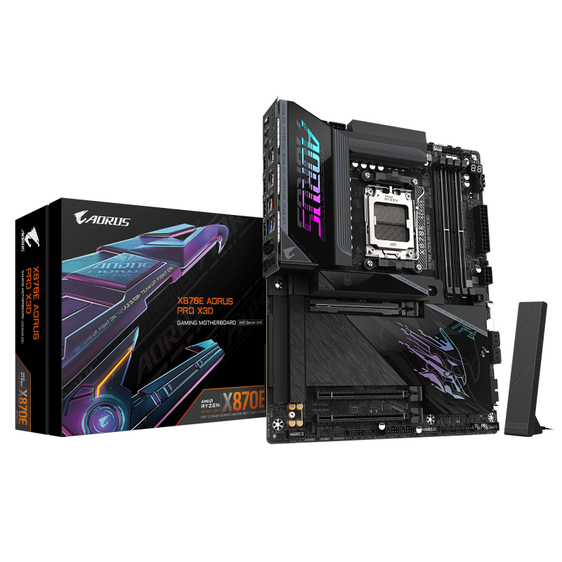 Placă de bază GIGABYTE X870E AORUS PRO X3D | AMD AM5, Wi-Fi 7