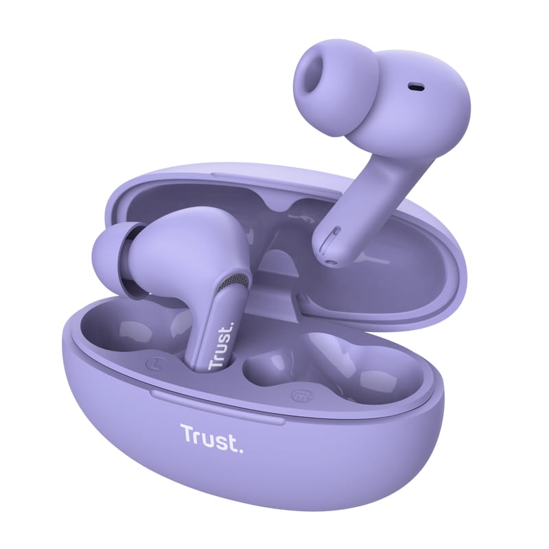 Căști Trust Yavi Bluetooth Mov - Earbuds Wireless Compacte - imagine 4