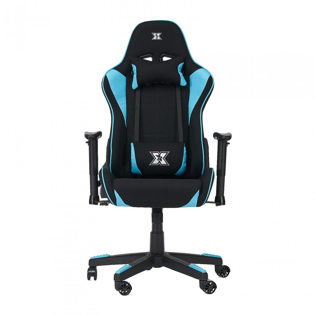 Scaun Gaming SERIOUX Torin Textil 150kg Negru-Albastru