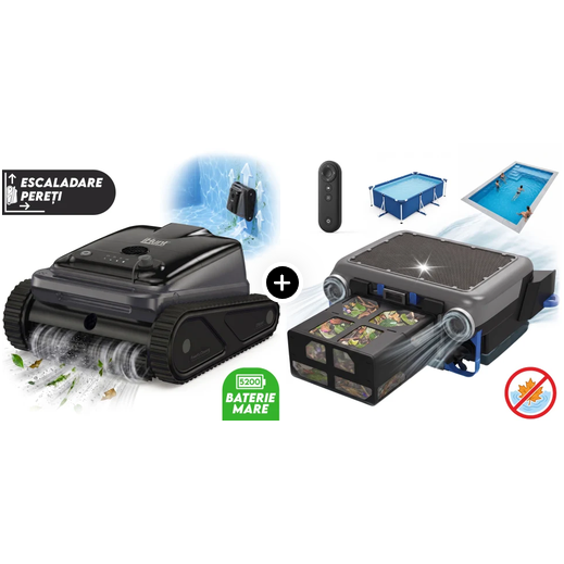 Pachet Robot Piscina iHunt Robo Pool Supreme + Skimmer Solar
