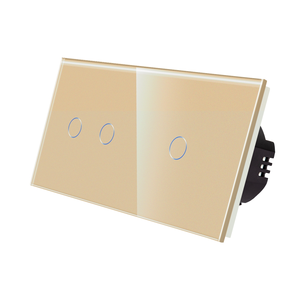 Intrerupator Dublu+Simplu Touch Sticla Luxion - imagine 9