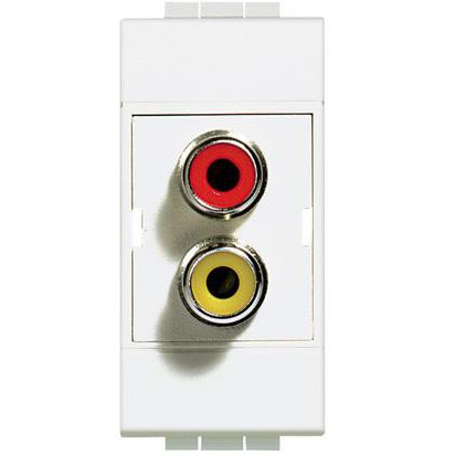 Conector Dublu RCA Bticino Living Light, 1 Modul