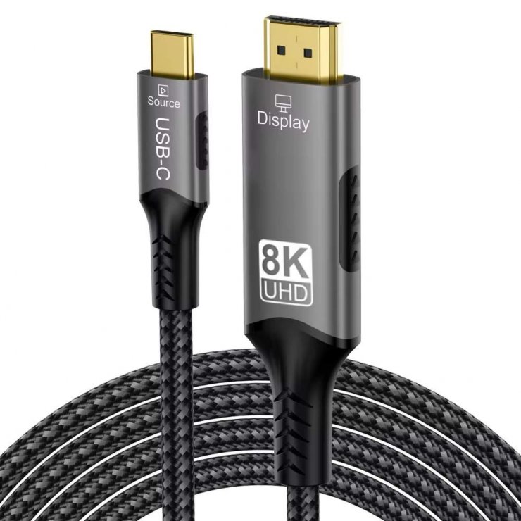 Cablu USB-C la HDMI 8K 2m, Brodat, OEM