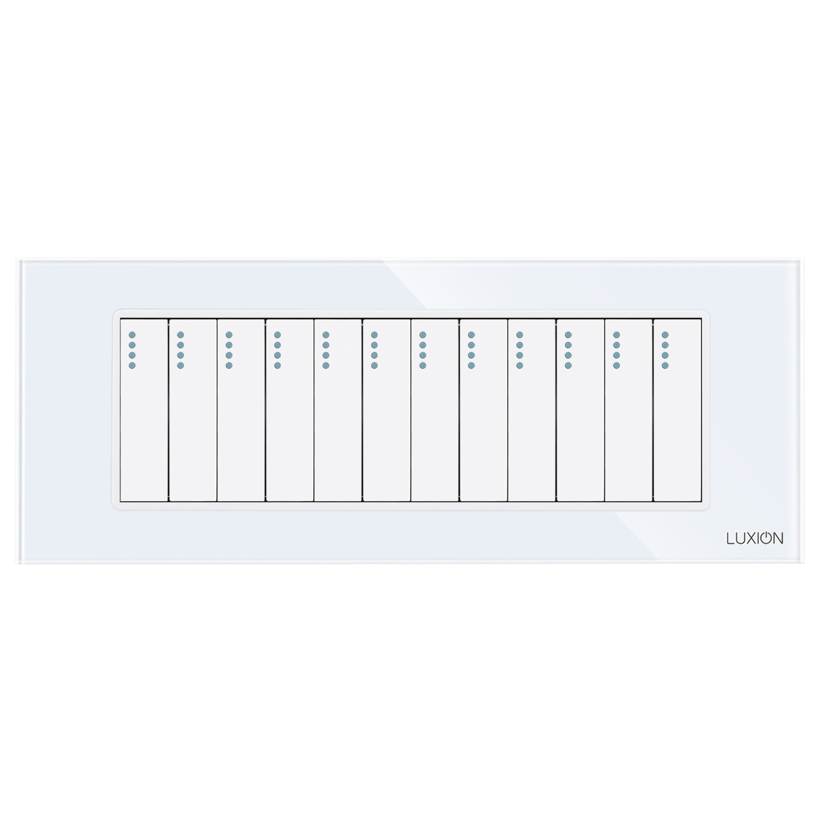 Întrerupător Mecanic 12 Posturi Luxion cu Rama Sticlă - imagine 2