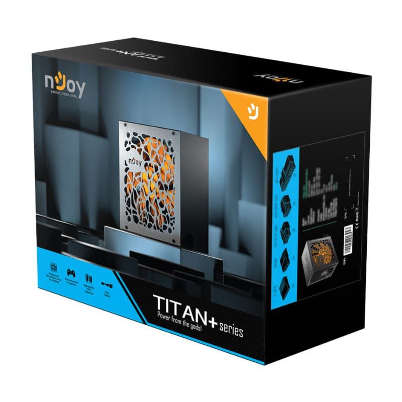 Sursa NJOY TITAN+ 550W 80+ Bronze ATX Negru - imagine 5