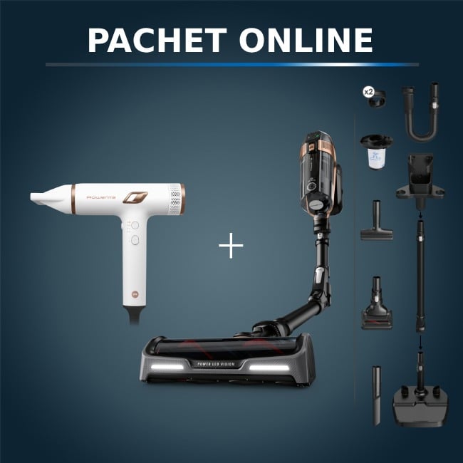 Pachet Rowenta: Aspirator X-Force & Uscător - imagine 2