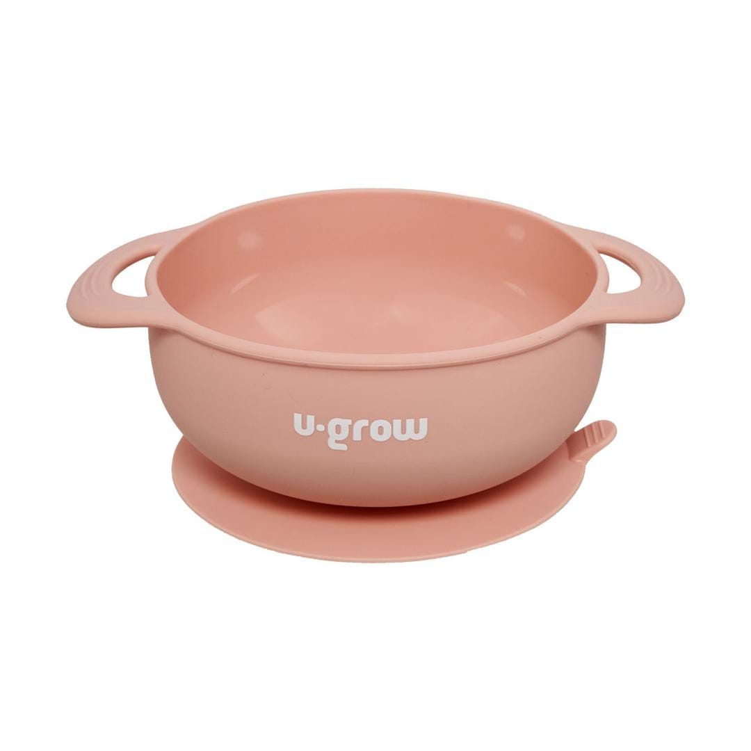 Set Diversificare Bebe U-GROW 5 Piese Silicon Roz - imagine 9
