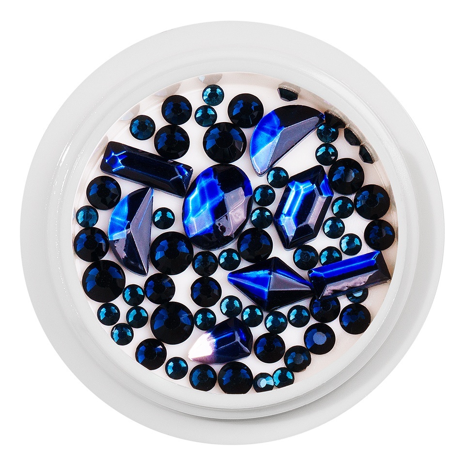Cristale Unghii LUXORISE Diamond Blue pentru Manichiura