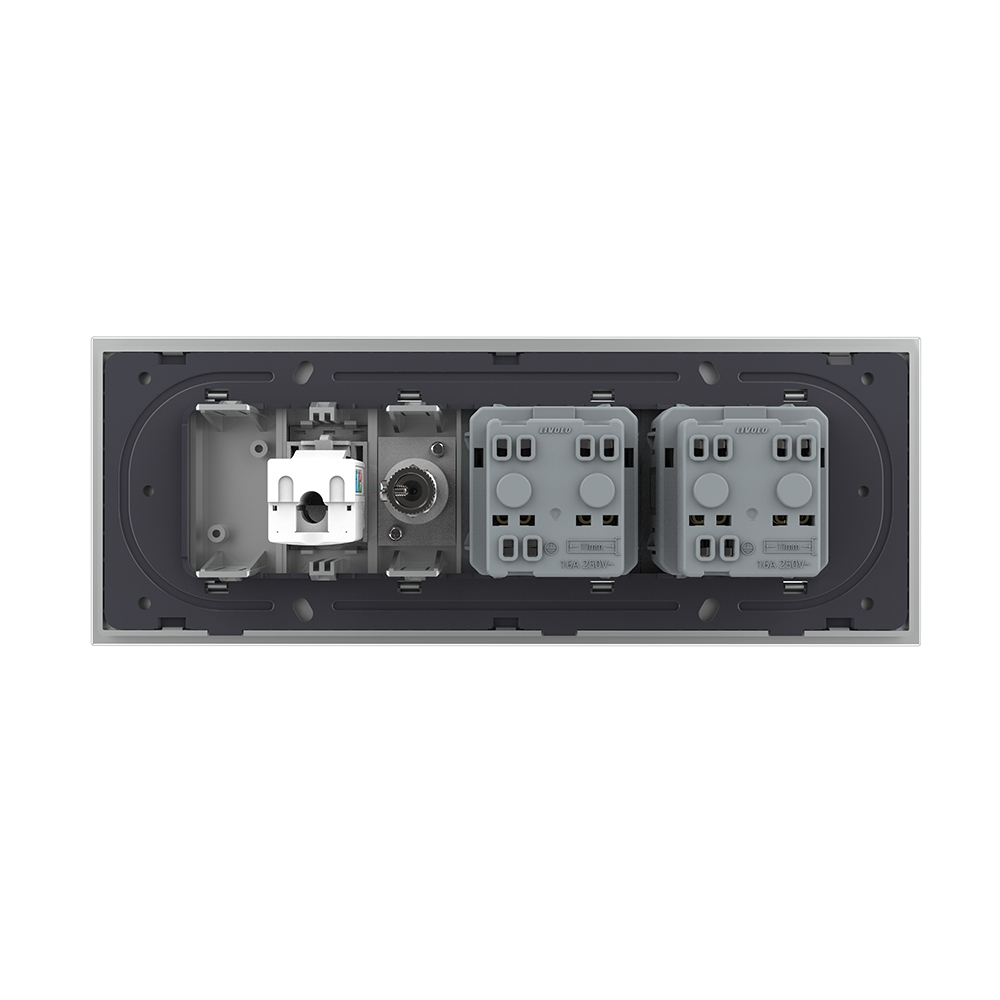 Priza Tripla Livolo Sticlă Schuko + TV/Internet - imagine 16