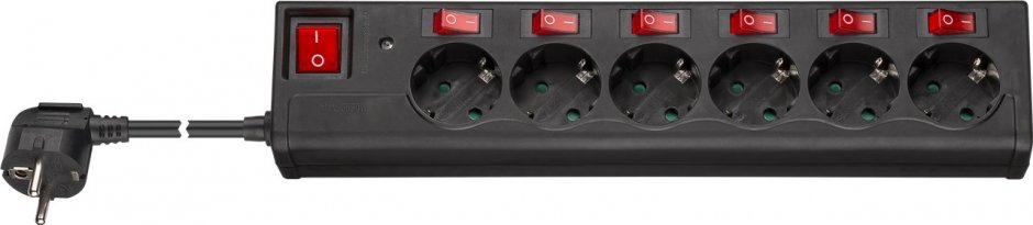 Prelungitor Goobay 6 prize + Switch, 1.5m