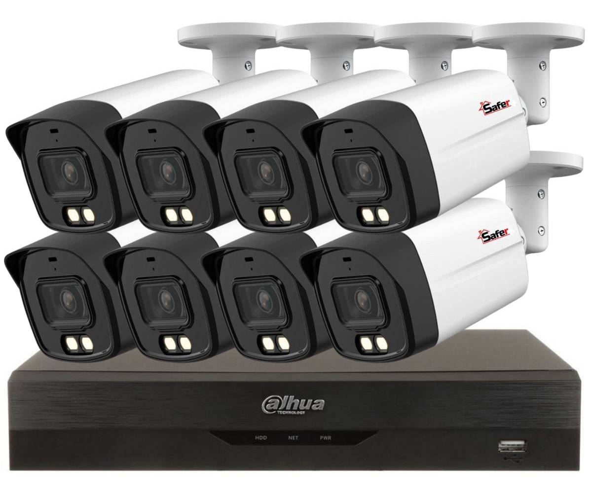 Kit 8 Camere Safer 5MP Iluminare Duala
