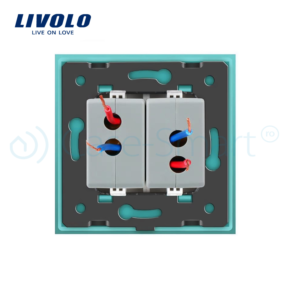 Priza Dubla USB Livolo cu Rama Sticla - imagine 12